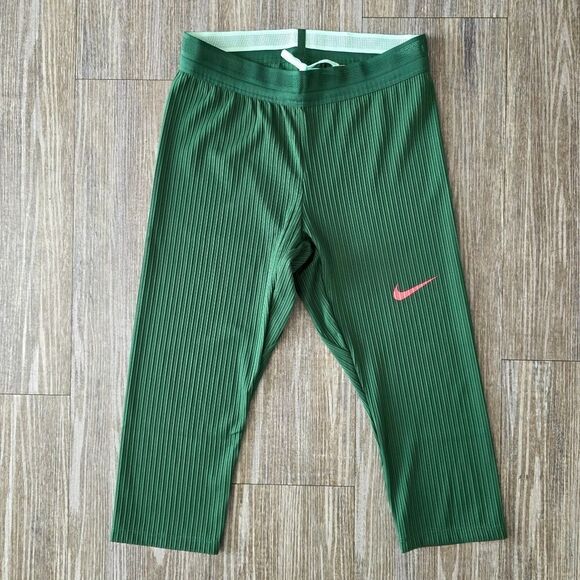 Nike Pro Elite Team Aeroswift 3/4 Tights Green USA Women’s Medium M DX9076-000 - Picture 1 of 7